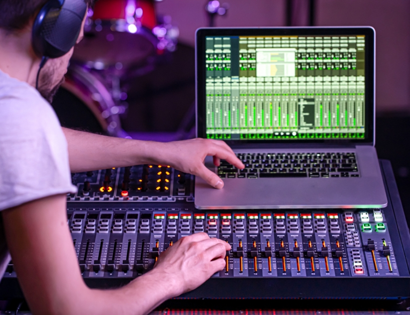 digital-mixer-recording-studio-with-computer-recording-music